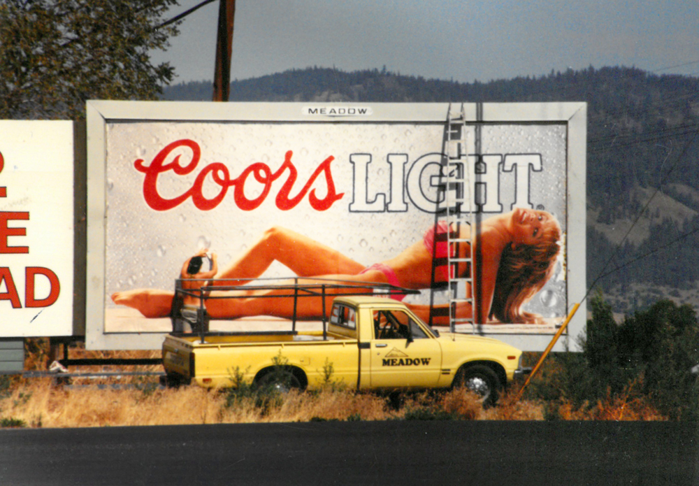 Vintage Coors Light billboard by Meadow Outdoor Advertising
