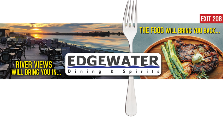 Billboard artwork with huge fork extension for Edgewater Dining